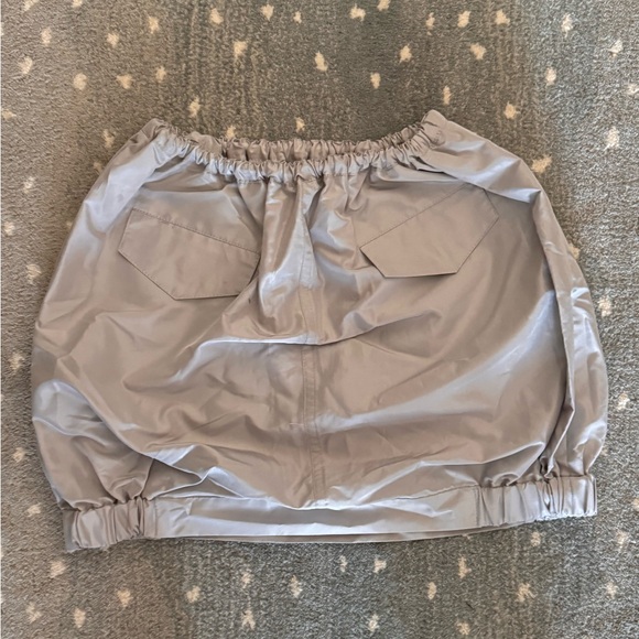 Sacai bubble drawstring silver skirt - Picture 2 of 4